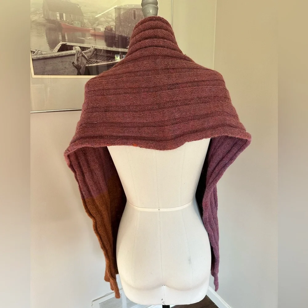 Hand Knit Alpaca & Wool Scarf - Picture 4 of 5
